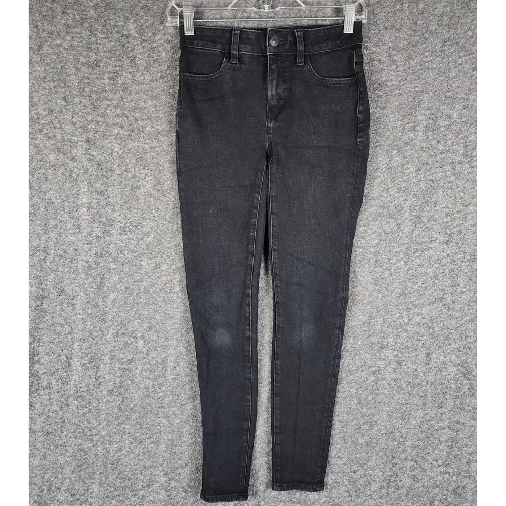 American Eagle Jeggings Womens 00 Dream Stretch High Rise Black Denim EUC
